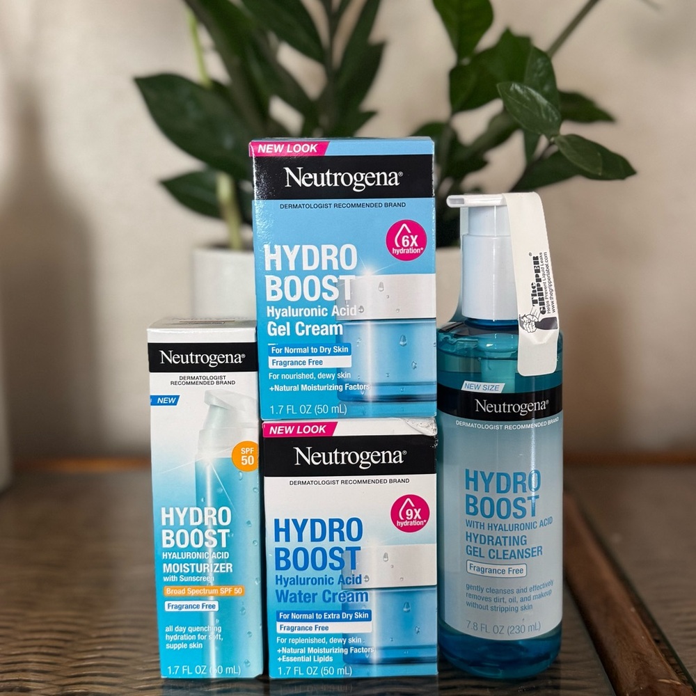 Neutrogena Hydro Boost Skincare Bundle Gel Cream SPF Cleanser